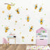 Yellow Bee Wall Stickers Flower Beehive Branch Wall Decals Art Decor for Kids Bedroom Nursery Playroom...