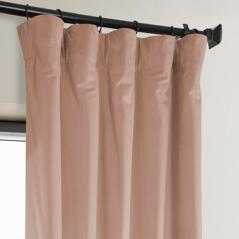 HPD Half Price Drapes Heritage Plush Velvet Curtains 108 Inches Long Room Darkening Curtains for Bedroom & Living Room 50W x 108L, (1 Panel), Peac...