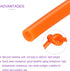 DMiotech 5/32" ID 1/4" OD 3.3 Feet Silicone Tube Orange Industrial Silicone Tubing for Water Air Pump...