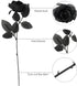 TUZAZO 10pcs Black Roses Artificial Flowers with Stems, Faux Silk Flowers Bridal Gothic Wedding Bouquet, Realistic Blossom Flora for Home, Office,...