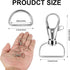 100PCS Premium Swivel Snap Hooks and D Rings, Swivel Snap Hooks for Keychain and Sewing Project(3/4" Inside Width) Silver...