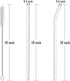 Hiware Reusable Glass Straws Set, 5-piece Drinking Straws with Cleaning Brush, 10" x 10 mm, Dishwasher Safe...