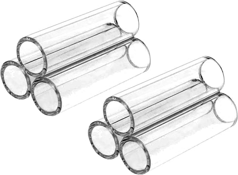 6-Tube Fish Shrimp Feeder Glass Breeding Tube, Aquarium Fish Tank Pipe Shelter Tube Fish Tank Shelter Decorations...