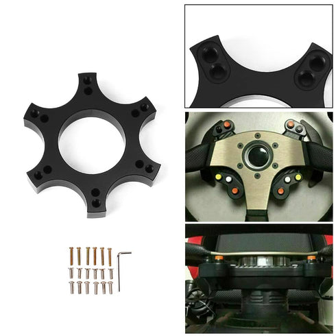 RASTP Aluminium 70mm Steering Wheel Adapter Plate Fit for Thrustmaster T300RS with 13 14 Inch Steering Wheel-Black...