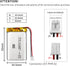EEMB 3.7V Lithium Polymer Battery 2000mAh 103454 Lipo Rechargeable Battery Pack with Wire JST Connector for Speaker and Wireless Device- Confirm D...