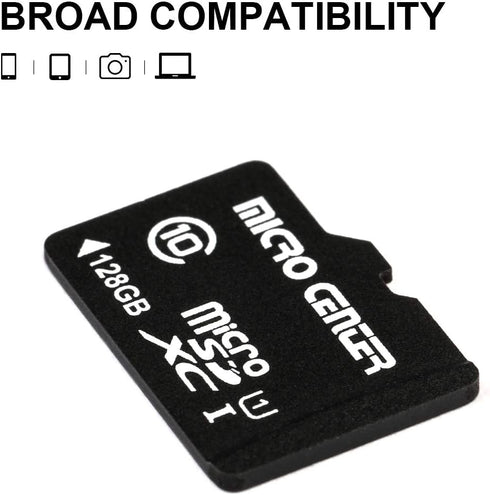 INLAND Micro Center 128GB Class 10 MicroSDXC Flash Memory Card with Adapter for Mobile Device Storage Phone, Tablet, Drone & Full HD Video Recordi...