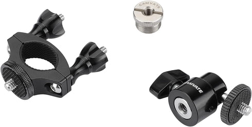 CAMVATE Rod Clamp Mount Holder (18mm -32mm) with Adjustable Ball Head & 5/8"-27 Male Thread Screw for Microphone Stand - 2856...