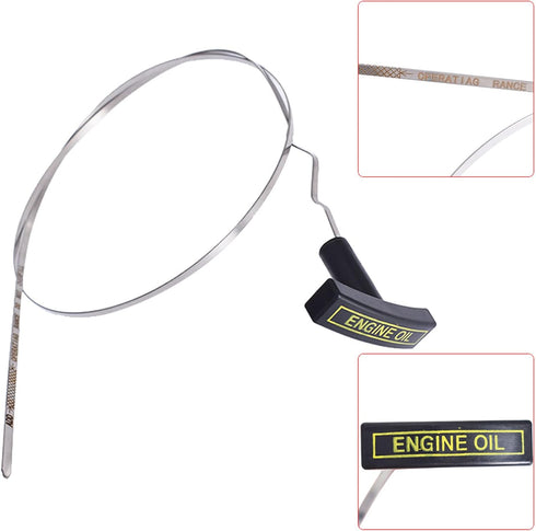 WFLNHB Engine Oil Level Dipstick Indicator Replacement for 1999-2003 Ford F250 F350 F450 F550 Excursion 7.3L Diesel F81Z-6750-DA Stainless Steel D...