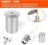 Stainless Steel Table top Torch Canister with Wick and Snuffer, Outdoor Fuel Torch for Arden Patio Yard (2 Packs)...