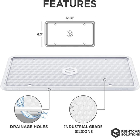 Rightcar Solutions Silicone License Plate Frame | The Original Premium Grade Silicone Car Plate Frame | Rust Proof, Rattle Proof, Weather Proof Li...