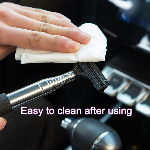 Car Rearview Mirror Wiper 2 Pack Universal Automotive Car Accessories Telescopic Auto Mirror Squeegee Cleaner 98cm Long Handle Portable Car Cleani...