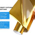 Gatichetta Heat Transfer Vinyl Roll, Metallic Foil Gold Iron On Vinyl 12" X 6ft Chrome HTV Vinyl for Garments...