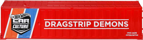 Hot Wheels Premium Toy Cars & Trucks, Lion’s Roar Container Set with 5 Die-Cast 1:64 Scale Drag Racing Vehicles in Collectable Display Container...