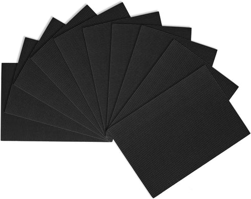 uxcell 10pcs Corrugated Cardboard Paper Sheets,Black,7.87-inch x 11.84-inch,for Craft and DIY Projects...
