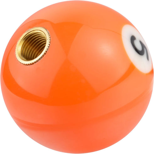 Arenbel 5 Ball Car Racing Shifter Lever Stick Knob Polished Gear Shift Grip Handle Fit Most Auto Manual Vehicles, Orange...