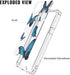 Cell Phone Case for Motorola Moto One 5G Ace, Moto One 5G Ace Case Clear Acrylic Backing with Blue Butterfly Design, Flexible TPU Bumper Shockproo...