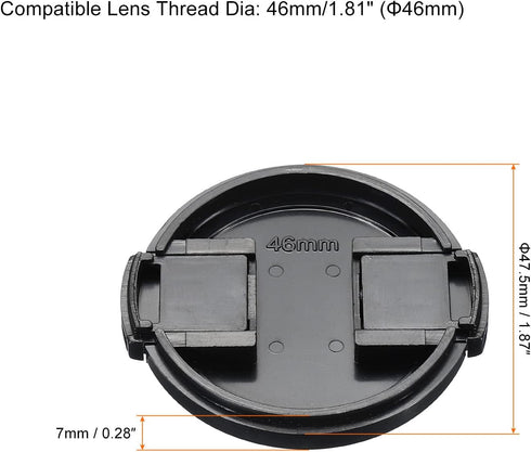 PATIKIL Camera Lens Cap, 4 Pack Sides Pinch Front Lens Cover with Microfiber Cleaning Cloth for 46mm Thread Universal DSLR Lenses for Nikon, for F...