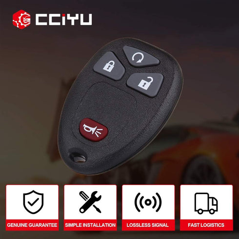 cciyu keyless Entry Remote Replacement 2008-2016 Fit for Buick Enclave 3.6L 2009-2013 Fit for Cadillac Escalade 6.0L 4 Buttons 2AOKM-GV1,OUC60221,...