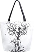 Naanle Skull Canvas Tote Bag Large Women Casual Shoulder Bag Handbag, Tree of Life Reusable Multipurpose Heavy Duty Shopping Grocery Cotton Bag fo...