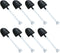 50pcs Disposable Plastic Dessert Cake Scoop Shovel Shape Mini Ice Cream Spoon Pudding Dessert Spoons Party Supplies, Black...