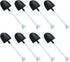 50pcs Disposable Plastic Dessert Cake Scoop Shovel Shape Mini Ice Cream Spoon Pudding Dessert Spoons Party Supplies, Black...