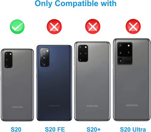 Rear Back Camera Lens Glass Replacement for Samsung Galaxy S20 G980 / S20 5G G981 6.2 Inch (All Carriers) with Pre-Installed Adhesive, Anti-Static...