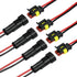 5Kit 2 Pin Way 18 AWG Car Waterproof Connector Plug Wire 1.5mm Series Terminal Connector-5 Pack (5 Kit 2 Pin)...