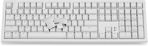 Happy Balls Backlit PBT Keycaps Cherry MX Keycap Set Doubleshot OEM Profile Key caps for Mechanical Keyboards(White)...