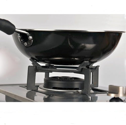 Wok Ring Non Slip Black Cast Iron Stove Trivets for Kitchen Wok Support Ring Cooktop Range Pan Holder Stand Stove Rack Milk Pot Holder for Gas Hob...