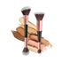 Foundation Brush Makeup Brushes:2 Pcs Double-Ended Makeup Brush For Liquid,Cream,and Powder-Buffing,Blending,Flawless Face Kabuki Brush (Flat/Angl...