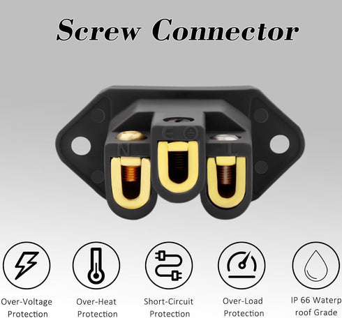 Monosaudio Gold Plated AC Power Socket 250V 10A IEC 320 C14 Panel Mount Plug Adapter Power Connector Socket Screw Mount 3 Pins Inlet Male Power Pl...