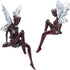 Tomotato Sitting Fairy Garden Statue Resin Crafts Flower Fairy Garden Decoration Figure Unique Shape Cute Resin Statue Miniature Figurine Sculptur...