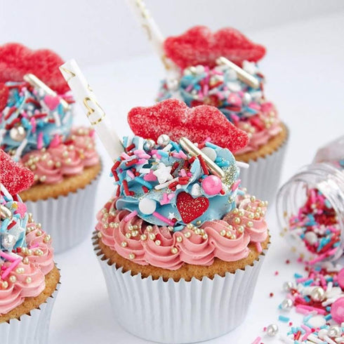 Gifbera White Metallic Foil Cupcake Liners Standard Size Baking Cups, 200-Count...