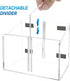 Magnetic Dry Erase Marker Holder, Acrylic Magnetic Pen Holder for Fridge, Magnetic Marker Holder for Whiteboard, 2 Compartments Whiteboard Marker ...