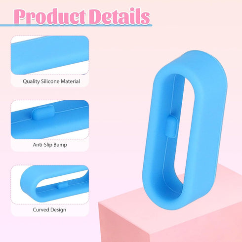 Multi-Color Smart Watch Security Bands, 16 Pack 20mm Silicone Fastener Rings Replacement Watch Band Fastener Secure Loops Rubber Watch Strap Conne...