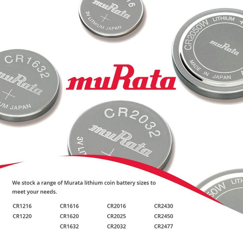 Murata CR1620 Battery DL1620 ECR1620 3V Lithium Coin Cell (20 Batteries)...