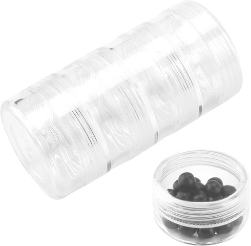 10 Sets 4 Layer Stackable Cosmetic Containers with Screw Lids, 10G/10ML Stackable Bead Storage Containers Round Plastic Containers, Clear Column S...