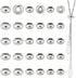 PH PandaHall 304 Stainless Steel Slider Beads 30pcs Stopper Bead 7mm 8mm 10mm Adjustable Slider Metal Loose Beads with Rubber Inside for Bracelet ...