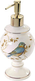 Avanti Linens - Lotion Pump/Soap Dispenser, Countertop Accessories, Nature Inspired Bathroom Decor (Gilded Birds Collection)...