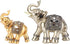Elephant Statue, Feng Shui Lucky Elephant Figurine, Golden Elegant Sculpture, Small Resin Home Decoration, Wealth Figurine...