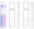 2pcs Travel Toothbrush Holder,Toothbrush Travel Case,Toothbrush Case,Reusable Clear Storage Case Portable Plastic Toothbrush Box with Inner Card S...