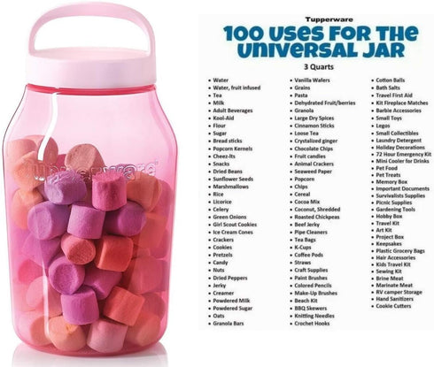 Tupperware NewTupperware Universal Jar 3qt/3L Twist Seal Pink...