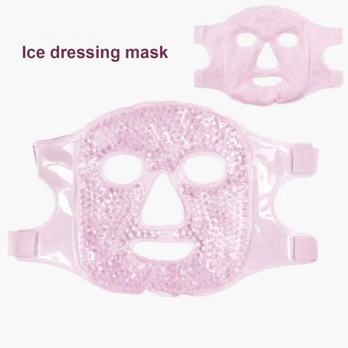 Jakuva Hot and Cold Therapy Full Face Gel Mask,Face Ice Mask for Woman Man,Gel Beads Eye Mask&Compress Pearl Treatment for Headache, Puffiness,Mig...