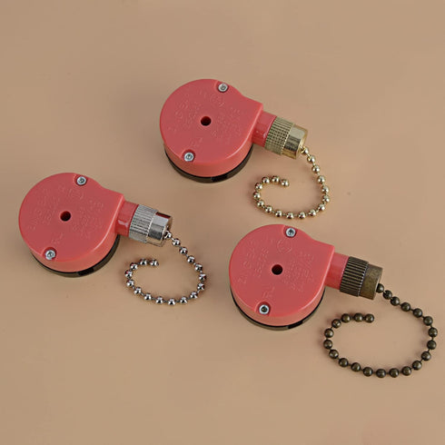 ZE-208s Ceiling Fan Switch, 3 Speed 4 Wire E89885 Pull Chain Switch Appliances Speed Control Ceiling Fan Replacement Part (Bronze Chain)...