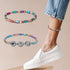 4pcs Hematite Anklet for Women Men - Hematite Stone Anklet Anxiety Relieve Anklet Circle Star Anklets...