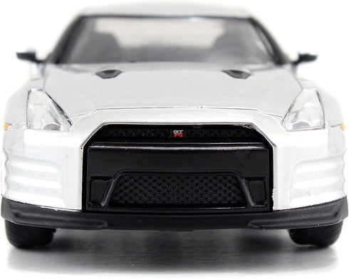 Fast & Furious 1:32 2009 Brian's Nissan GT-R R35 Die-Cast Car, Toys for Kids and Adults(Silver)...