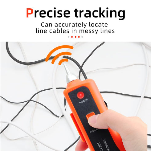 Ethernet Cable Tracker LAN Network Cables Tester Multifunction Line Finder Measure for CAT5 CAT6 RJ45 RJ11 with Network Maintenance Collage Teleph...