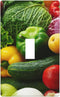 Kitchen Vegetables Single Light Switch Cover Decorative Wall Plates 1 Gang Toggle Switch Plate Covers for Home Dining Room Bedroom,4.50 x 2.76 Inc...