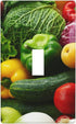 Kitchen Vegetables Single Light Switch Cover Decorative Wall Plates 1 Gang Toggle Switch Plate Covers for Home Dining Room Bedroom,4.50 x 2.76 Inc...