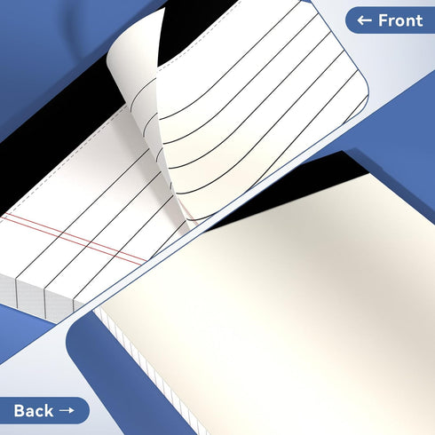 5" x 8" Legal Pad Writing Pads 4 Pack of Notepad 21lb Small Legal Pads College Ruled Note Pads 30 Sheets Perforated Legal Pads Double-Side Printed...